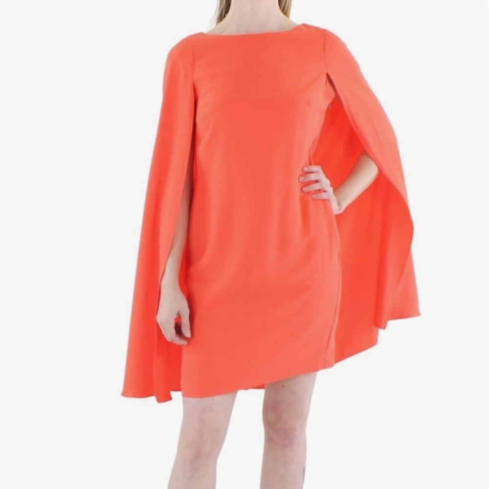 Lauren Ralph Cape Overlay Dress Size 10